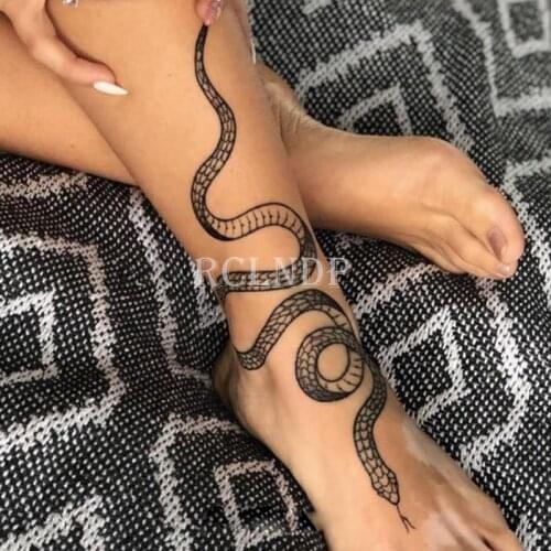 Waterproof Temporary Tattoo Sticker Sexy Snake Element Fake Tatoo Flash Tatto Body Art for Women Men tatuajes temporales