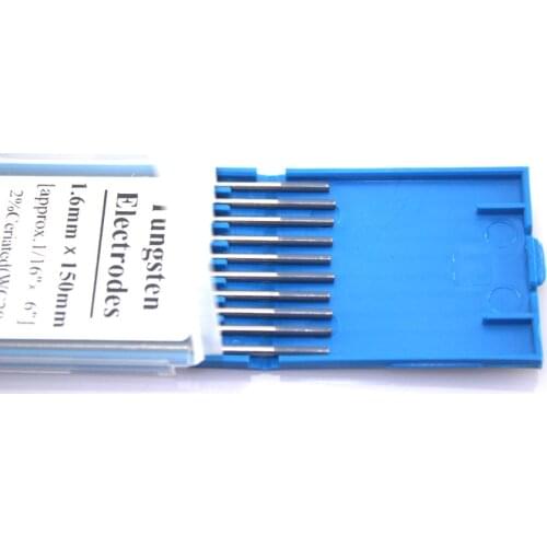 WC20 Ceriated tungsten electrodes tig welding rods 1.6MM 150mm tungsten rods 2% Ceriated tungsten