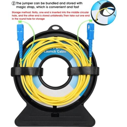 SC/FC/ST/LC-UPC/APC OTDR Dead Zone Eliminator,Fiber Rings 500M Fiber Optic OTDR Launch Cable Box SC/APC-SC/UPC