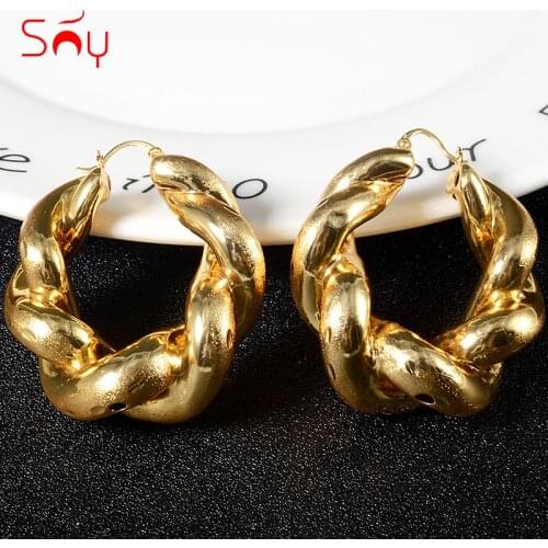 Sunny Jewelry Fashion Jewelry 2020 New Design Hoop Earrings For Women High Quality Round Earrings For Daily Wear Fashion Jewelry