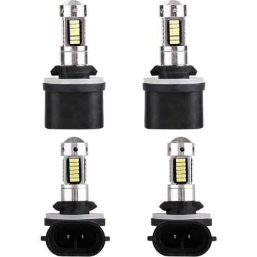 1 Pair 881/880 H27 Bulb Super Bright 6500k LED Auto Driving Light Car Fog Lights D7YA