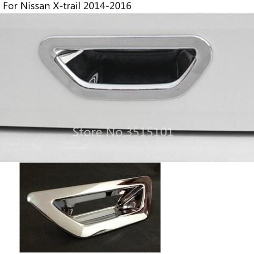 Stick frame trim ABS chrome car tail rear door handle bowl lamp panel 1pcs For Nissan X-trail xtrail T32/Rogue 2014 2015 2016