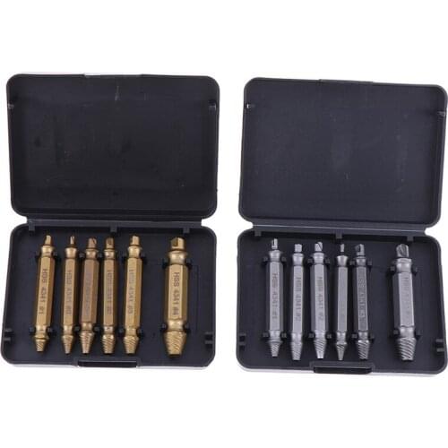 6PCS/set M3-M10 Screw Extractor Set Drill Bits Easy Out Guide Broken Damag Screws Bolt Remover