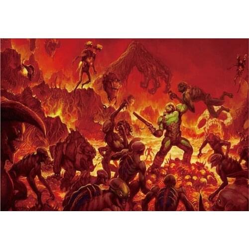 JMINE Div 5D doom video game Full Diamond Painting cross stitch kits art High Quality Scenic 3D paint by diamonds