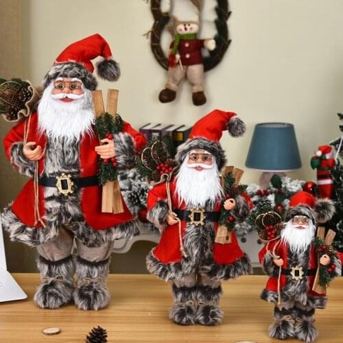 Christmas 30/45cm Home Big Santa Claus Doll for Decorations Christmas New Year Kids Gift Christmas Tree Decor Party Supplies