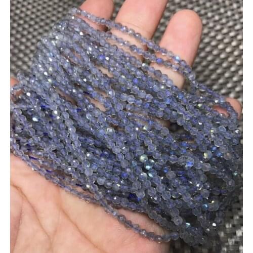 Loose beads labradorite round faceted 2mm 3mm 15" for DIY jewelry making FPPJ wholesale beads nature gem stone