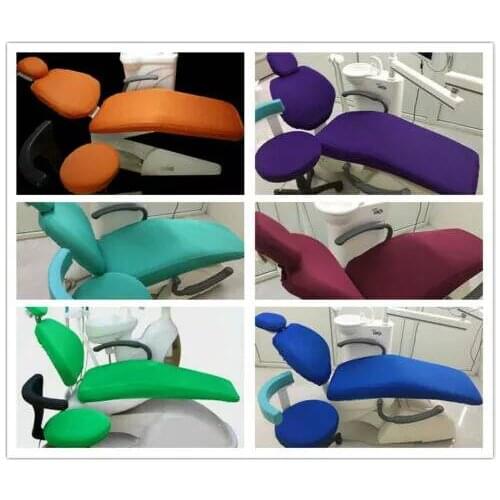 1Set Dental Unit Cover Cloth Dentist Chair Protector Sleeves Washable *7Colors Orange/Purple/ Blue/Wine Red/Green