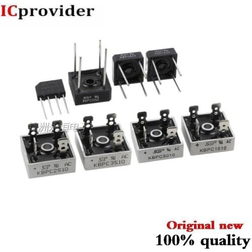 1PCS KBPC5010 KBPC3510 KBPC2510 KBPC1510 KBPC1010 KBPC610 KBPC606 Diode Bridge bridge rectifier new and original IC 6-50A 1000V