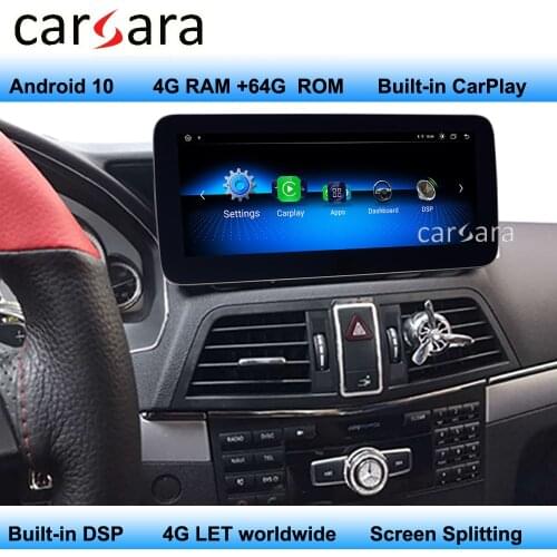For Mercedes W207 C207 A207 Android 10 Navigator Carplay built in Carplay support 4G LET worldwide DVD Infortainment System