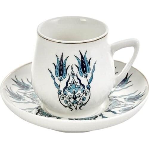 Porcelain Coffee Cup Suit Nicene New Form 6 Personality Porcelain Coffee Pad Together With Total 12 Piece Turkish Coffee Lovers