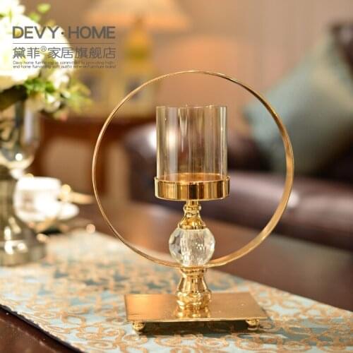 Crystal Candle Holder Wedding Europe Luxury Romantic Dinner Candle Holder Suporte De Vela Table Decorations for Home XX50CH