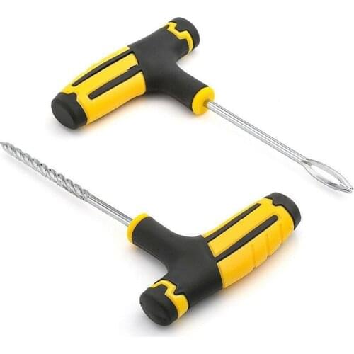 Car Tire Repair Tool Tire Repair Kit Studding Tool Tyre Puncture Car Tubeless Accessories Plug Bike Set Garage Tire Auto G2P7