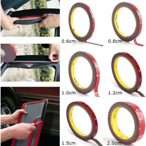 3M Strong Permanent Acrylic Foam Double-Sided Adhesive Glue Tape Super Sticky With Red Liner 0.6/0.8/1/1.2/1.5/2 CM #260201