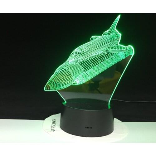 Creative Cool Rocket Table Lamp 7 Colors Changing Desk Lamp 3D Lamp Novelty Led Night Lights Led Light DropShip 1665