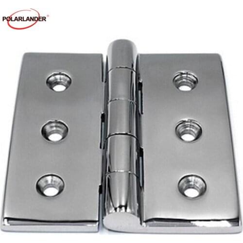 Round Turn Button Flush Door Strap 1pc Butt Hinge Hardware 10x10x0.5cm Hatch Strap Folding Boat Door Grade Cast Boat hinge