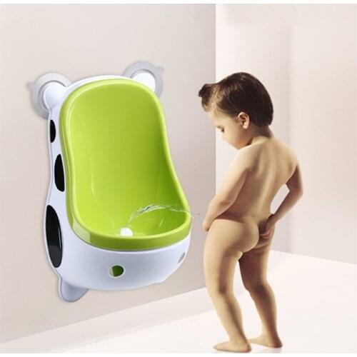 Cartoon Cow Wall-Mounted Baby Kids Potty Toilet Training Frog Children Stand Vertical Urinal Penico Pee Infant Toddler For Boys