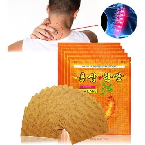Yellow Ginseng Extract Pain Relief Patch The Cure Stiff Neck,Back,Joints,Muscle Strain Medical Plaster Warming Adhesive Stickers