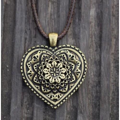Heart Mandala necklace Gift for Women, Mothers Day Gift Heart Pendant