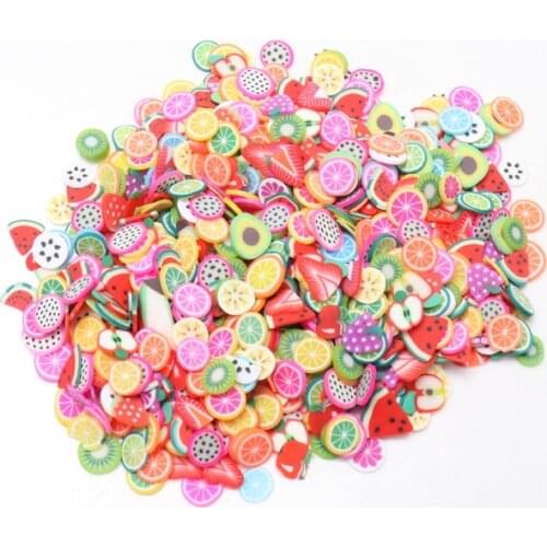 20g/lot Mouse Polymer Hot Soft Clay Sprinkles Colorful fruit Cute plastic klei Mud Particles Multicolors MZ463