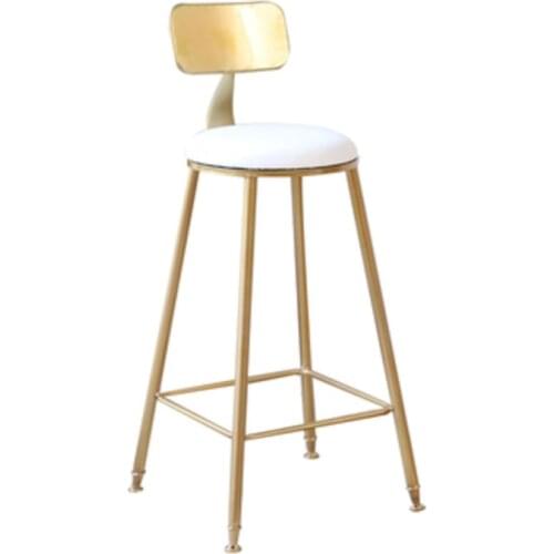 Customizable Bar Chairs Simple Nordic Style Modern Genuine Leather Stools Wrought Iron Phnom Penh High Chair Kitchen Furnitures