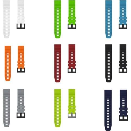 Colorful 22/26mm Width Outdoor Sport Silicone wrist Strap Watchband Replacement bracelte watch for Garmin Fenix6/6x watch Band