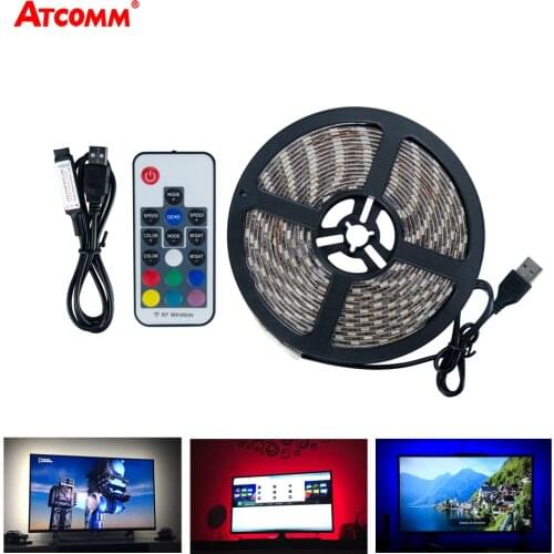 USB RGB LED Strip Light TV Backlight 5V 0.5m 1m 2m 3m 4m 5m Fita RGB LED Tape PC Back illumination Screen Keyboard Lighting