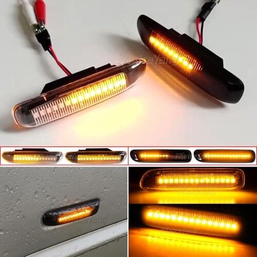 For BMW 3 Series E46 Sedan Coupe Wagon Convertible LED Dynamic Turn Signal Side Marker Light 1997 1998 1999 2000 2001