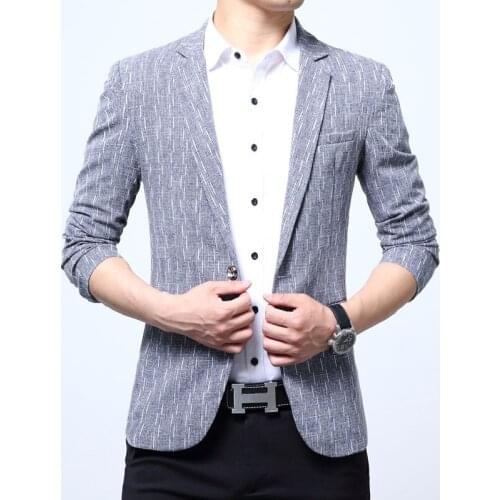 Spring and Autumn New Mens Casual Small Suit Korean version of Slim jacket Mens Single Suit youth Handsome Shirt Size 4XL
