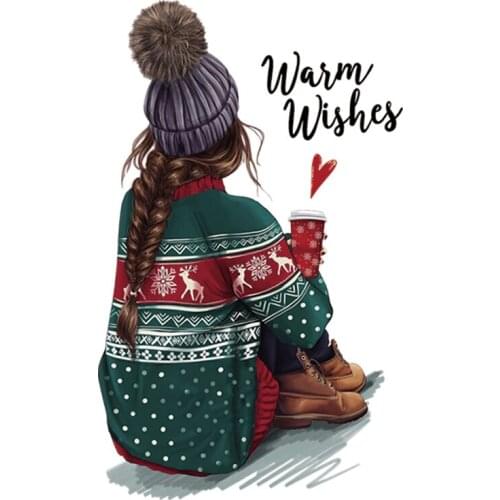 Woman Patches For Clothes T-shirt Dresses Thermal Transfer Stickers Iron On Patches Washable Appliqued Glue On T-shirt