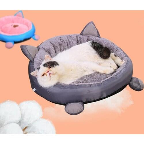 Winter Pet Cats Dogs Kennel Warm Round Dog Beds Cushion Mad Pad Bed House Soft Kennel Pet Mats