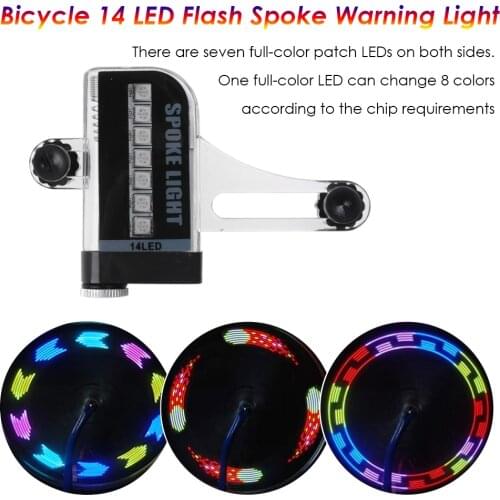2pcs Waterproof Spoke Light LED Bicycle Lights Wheel Signal Light Colorful Bicycle Cycling Wheel Spokes Lights Warning Lamp