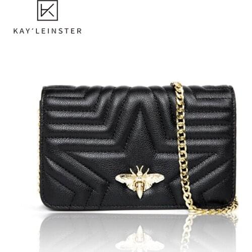 2020 Genuine Leather Women Crossbody Bags Classic Luxury Wild Handbags Designer Chain Fashion Female Shoulder Messenger Bag