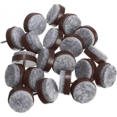 20x Furniture Table Chair Leg Floor Felt Pad Skid Glide Slide Nail Protect New