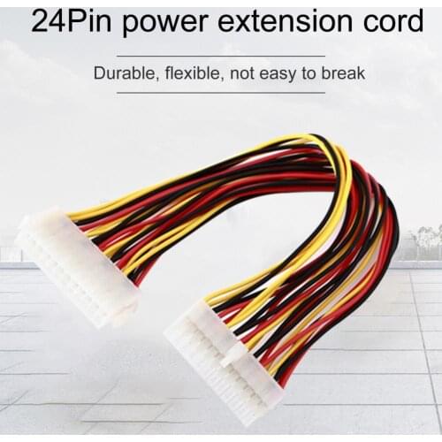 24-pin Male to Female Power Extension Cable ATX Power Supply Extension Wire for Computer PC