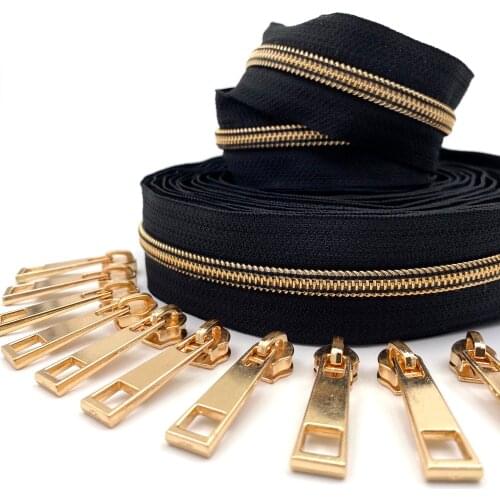 #5 5 Meter Nylon Zipper Roll with 10pcs Zipper Sliders for Bag,Coat,Luggage and other sewing project