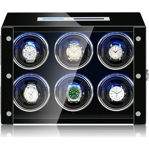 Automatic Watch Winders Box Mechanical Watch Winding New Remote Control Watch Cabinet LED Light Luxury Clock Display Storage Box