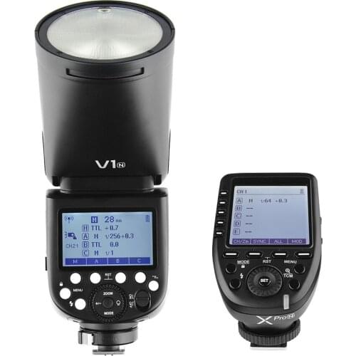 Professional Camera Flash Speedlite Round Head Wireless 2.4G Fresnel Zoom for Nikon D5300 D750 D850 D7100 Z7Cameras Camcorder