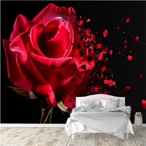 Custom large murals wallpaper 3D modern photo romantic red rose living room bedroom TV sofa background wall paper home decor