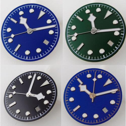 Sterile 30.5mm Watch Dial fit NH35A NH36A Snow Flake Hand Set Luminous