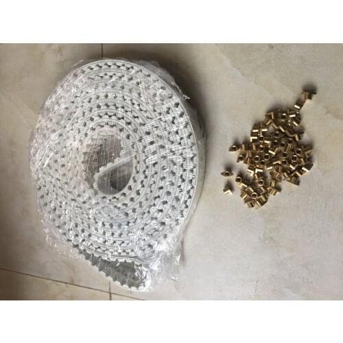 Cheap price 30mm width T10 closed Pu timing belt with brass screw hole accessories