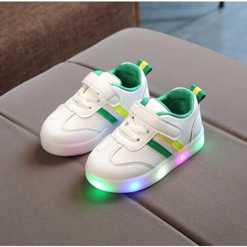 Baby Toddler Glowing Shoes Children Led Breathable Shoes Boys Glowing Sneakers Girls Sneakers with Luminous Sole Size 21-30