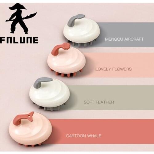 FnLune Silicone Head Body Scalp Massage Brush Comb Shampoo Hair Washing Comb Shower Brush Bath Spa Slimming Massage Brush