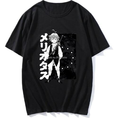 Seven Deadly Sins Japanese Manga Men/Ms Hip Hop Clothing Short Sleeved Anime Nanatsu No Taizai Meliodas Tee Tops Gift