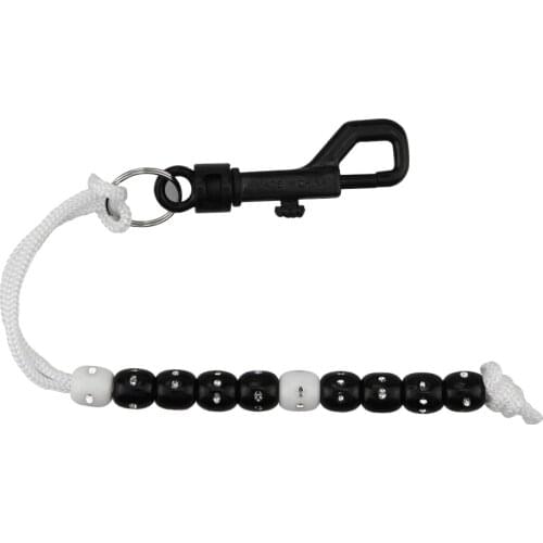 Golf Counting Beads Counter Strokes Score Counting Bracelet With Clips Black