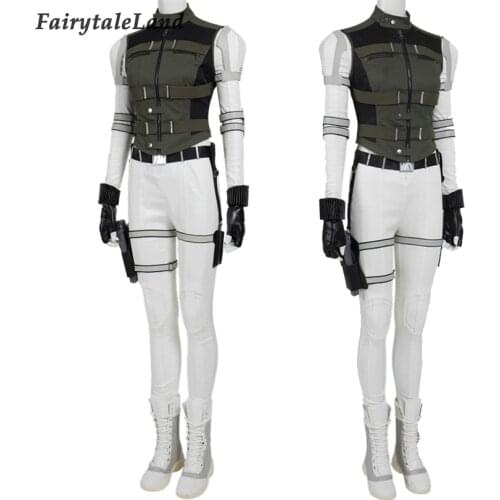 Carnival Halloween Widow Cosplay Yelena Costume Superheroine Belova White Jumpsuit Boots Custom Made
