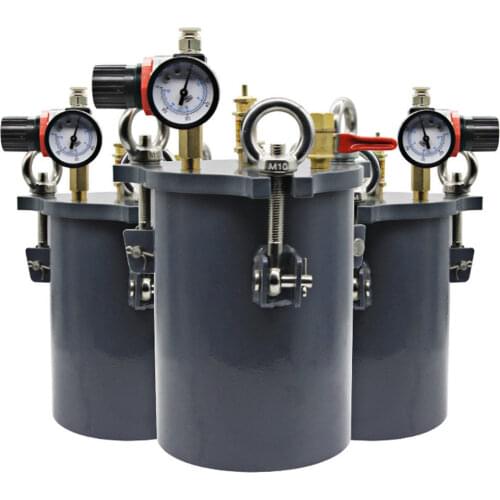 New 1L-20L Carbon Steel Pressure Pot Glue Dispenser Machine w/Air Pressure Gauge For Glues Paints Medical Supplies Storage