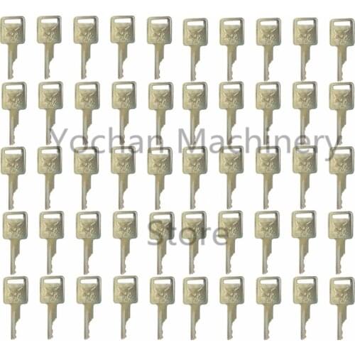 50 PCS Key For BOBCAT Ignition Starter Switch Fit Skid-Steer Track Loader Mini Excavator MT55