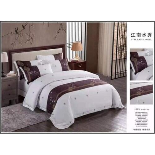 3/4Pcs Grey white Bed Sheet Pillowcase Duvet cover set Luxury 60S Egyptian cotton queen king double size Bedding set Bed linen