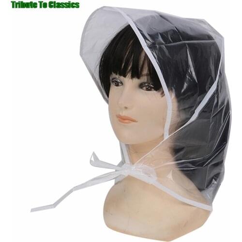 Creative Plastic Rain Hat Cap Coat Raincoat Universal Use Hiking Fishing Rains Waterproof Windproof Hats Women Men Kids Gifts