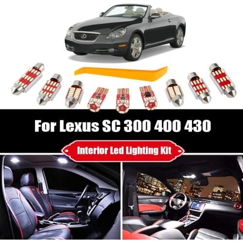 For Lexus SC 300 400 430 SC300 SC400 SC430 1991-2009 2010 Canbus Vehicle LED Interior Map Dome Light Car Lighting Accessories